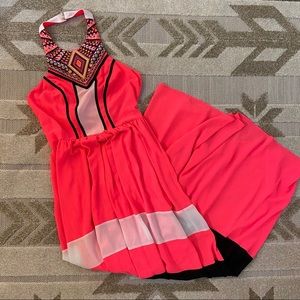 Hot pink maxi dress